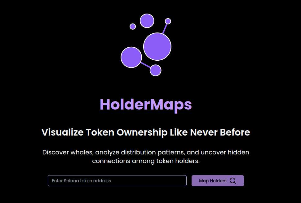 HolderMaps token ownership product interface