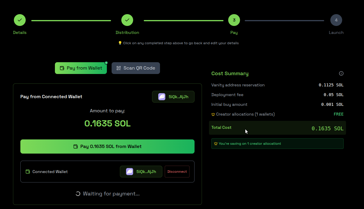 MintLab payment step